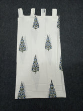 Load image into Gallery viewer, Blue Pine Tree Hand Block Printed Curtain
