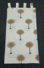 Load image into Gallery viewer, Hand Block Printed Yellow Palm Cotton Curtain
