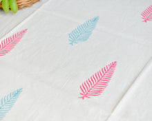 Load image into Gallery viewer, Pink Hand block Printed Cotton Table Cover
