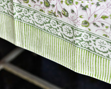 Load image into Gallery viewer, Flower Jaal Hand block Printed Cotton Table Cover
