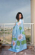 Load image into Gallery viewer, Hand Painted Sky Blue Chanderi Saree
