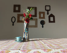 Load image into Gallery viewer, Flower Handblock Printed Cotton Table Cover (6 Seater)
