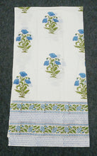 Load image into Gallery viewer, Blue Marigold Hand Block Printed Curtain
