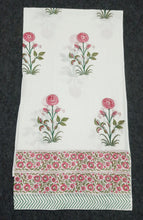 Load image into Gallery viewer, Pink Rose Hand Block Printed Curtain
