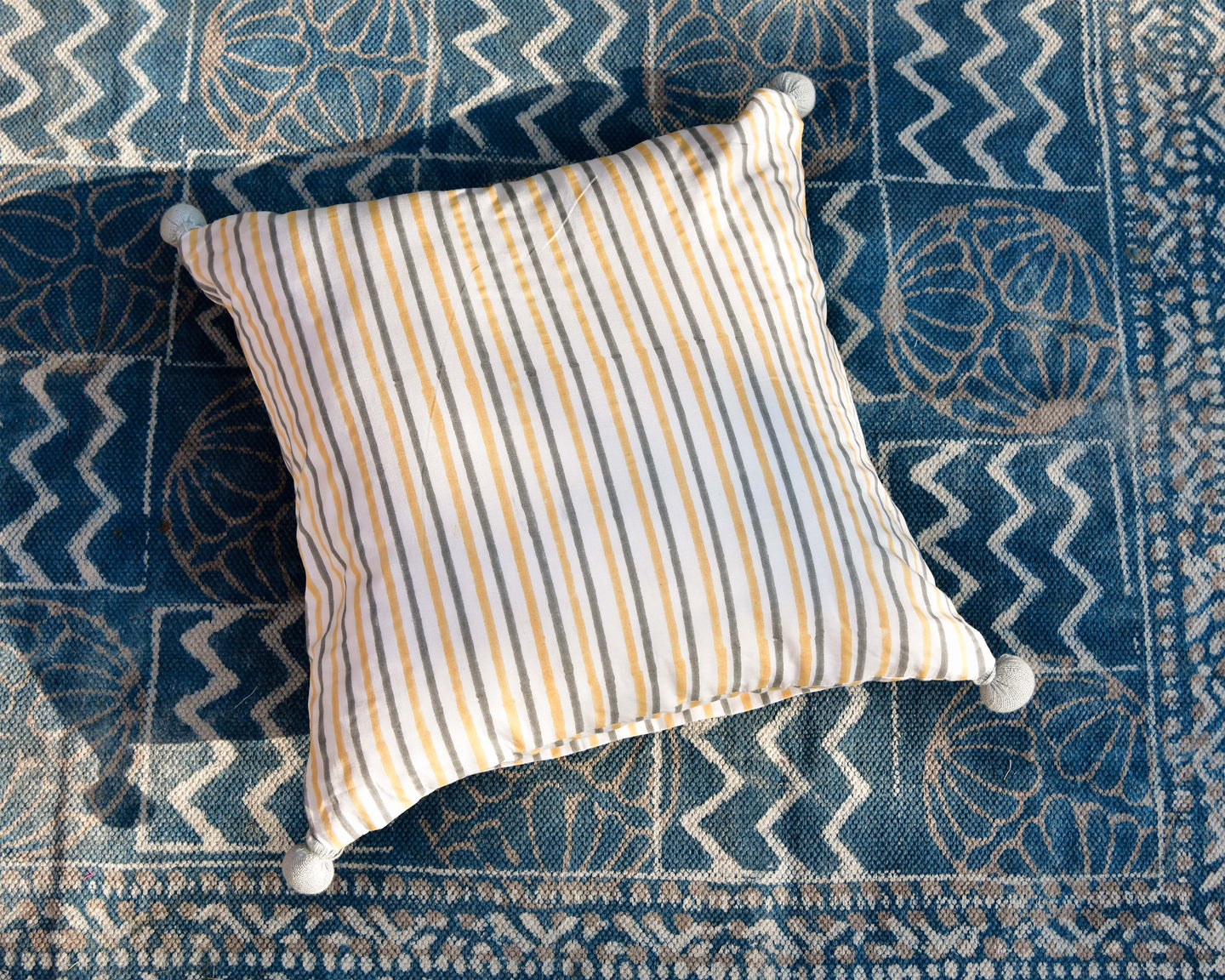 Stripes Cotton Cushion Cover