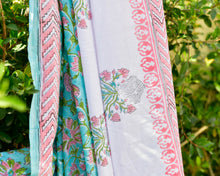Load image into Gallery viewer, Sea Blues Mulmul Saree
