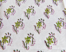 Load image into Gallery viewer, Flower Hand Block Printed Cotton Table Cover
