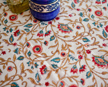 Load image into Gallery viewer, Gulmohar - Premium Hand Block Printed Table Cloth
