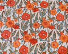 Load image into Gallery viewer, Flower Buta Hand Block Printed Bedsheet
