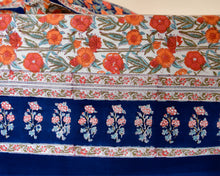 Load image into Gallery viewer, Flower Buta Hand Block Printed Bedsheet
