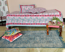 Load image into Gallery viewer, Lilly Hand Block Printed Bedsheet
