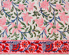 Load image into Gallery viewer, Lilly Hand Block Printed Bedsheet
