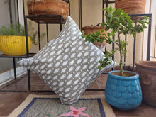 Load image into Gallery viewer, Fish Hand Block Printed Cushion Cover
